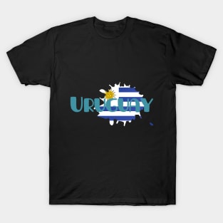 Uruguay Text with National Flag Group H World Cup 2022 T-Shirt